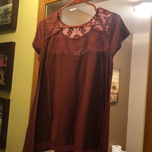 Maurice’s burgundy top